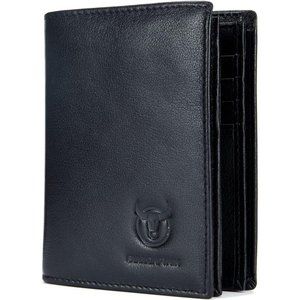 Leather Men Wallet RFID Genuine Leather 15 Card Slots Wallet Credit Card Holder